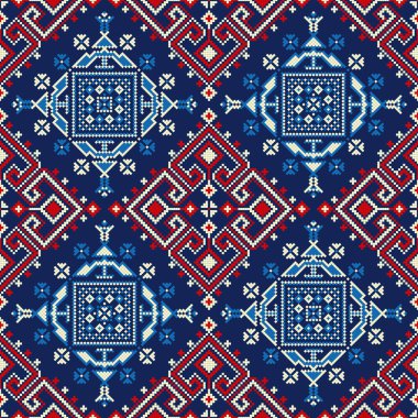 Romen vektör deseni geleneksel nakışlardan esinlenildi