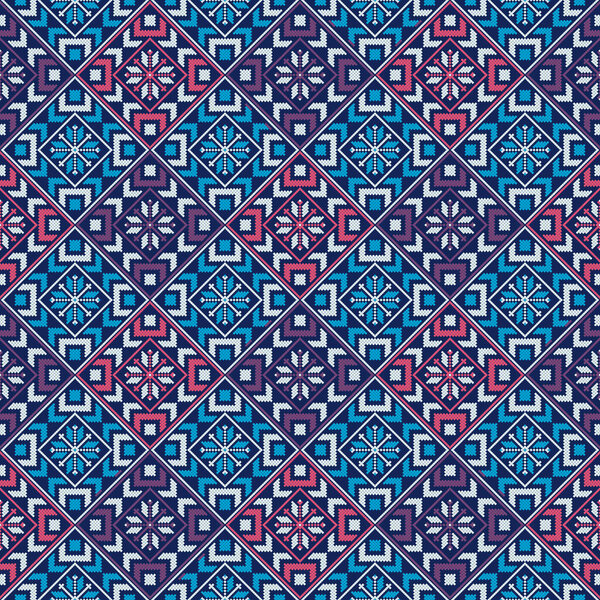 Румынский векторный узор, вдохновленный традиционной вышивкой