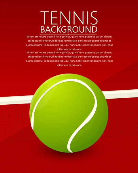 Modèle Vectoriel Tennis Pour Affiche Carte Billet — Image vectorielle