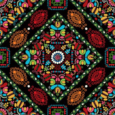 Geleneksel Macar nakışından esinlenilmiş kusursuz desen tasarımı