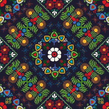 Geleneksel Macar nakışından esinlenilmiş kusursuz desen tasarımı