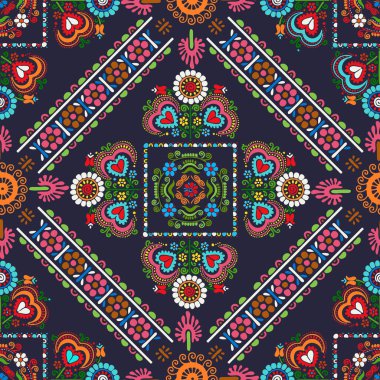 Geleneksel Macar nakışından esinlenilmiş kusursuz desen tasarımı