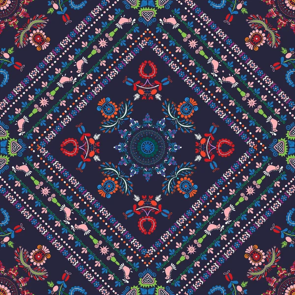 Geleneksel Macar nakışından esinlenilmiş kusursuz desen tasarımı