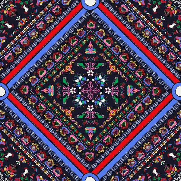 Geleneksel Macar nakışından esinlenilmiş kusursuz desen tasarımı