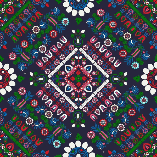 Geleneksel Macar nakışından esinlenilmiş kusursuz desen tasarımı