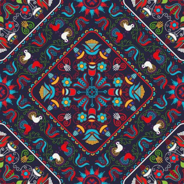 Geleneksel Macar nakışından esinlenilmiş kusursuz desen tasarımı