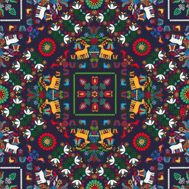 Geleneksel Macar nakışından esinlenilmiş kusursuz desen tasarımı