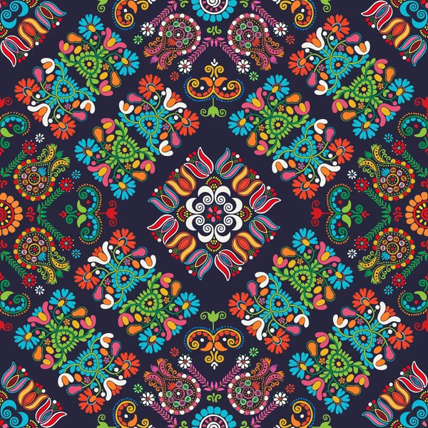 Geleneksel Macar nakışından esinlenilmiş kusursuz desen tasarımı