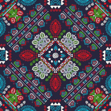 Geleneksel Macar nakışından esinlenilmiş kusursuz desen tasarımı