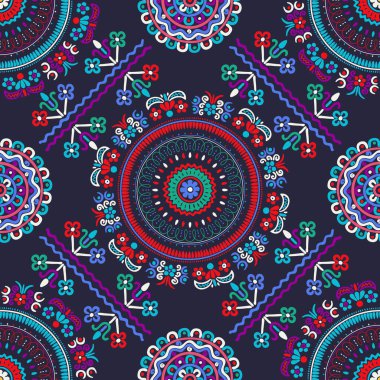 Geleneksel Macar nakışından esinlenilmiş kusursuz desen tasarımı