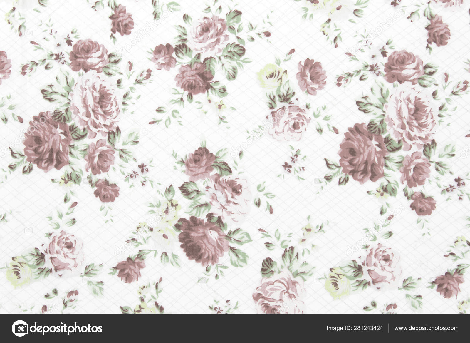 Vintage style of tapestry flowers fabric pattern background Stock Photo