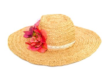 Beyaz arkaplanda izole edilmiş şapka