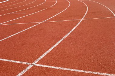 her türlü hava koşulunda koşu parkuru, kauçuklaşmış yapay yarış şeridi sur