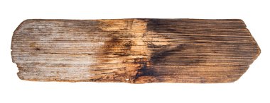 Beyaz arkaplanda boş bir tahta levhayı kapat