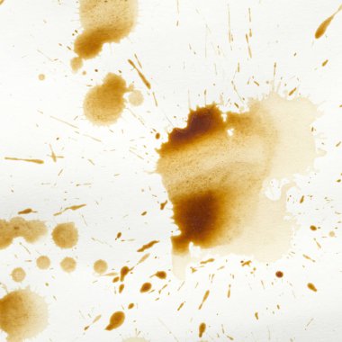 Kahve izole üzerinde beyaz arka plan lekeleri