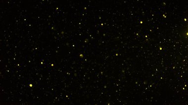 Siyah arkaplan ile soyut altın bokeh