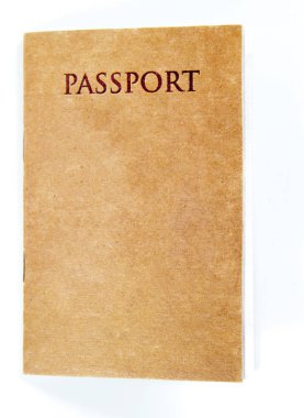 Pasaport beyaz arkaplanda izole edildi