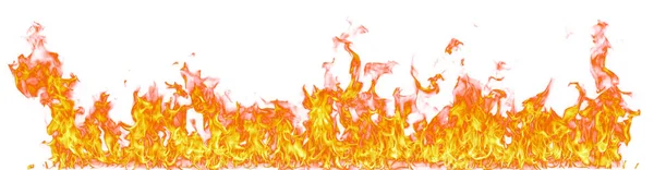 Φωτιά φλόγες απομονωμένες σε λευκό φόντο — Φωτογραφία Αρχείου