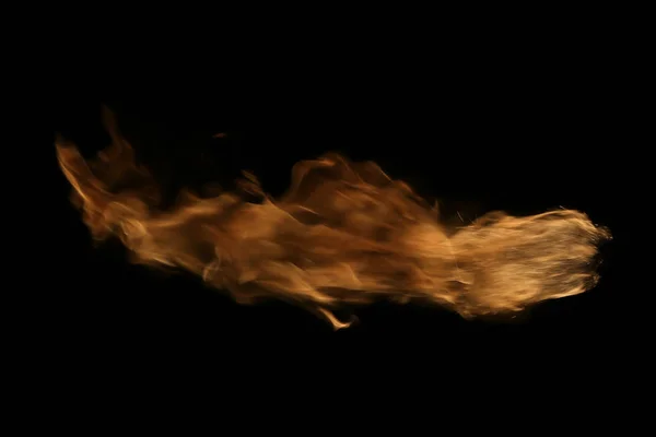 Fire flames on black background. — Stock Photo, Image