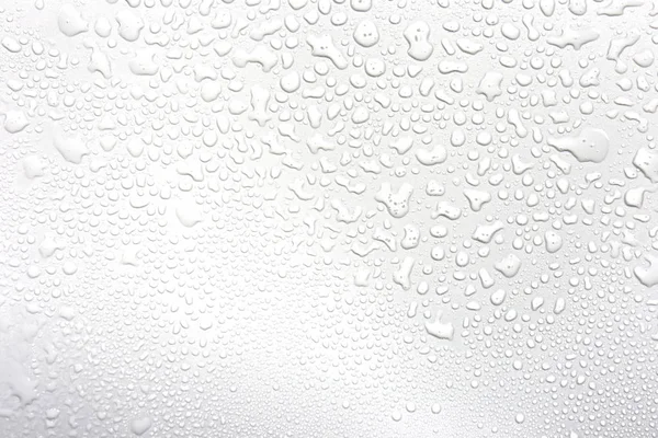 Gotas de lluvia de agua aisladas sobre fondo blanco . —  Fotos de Stock