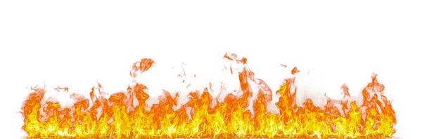 Fire flames isolated on white background. — Stock Photo, Image