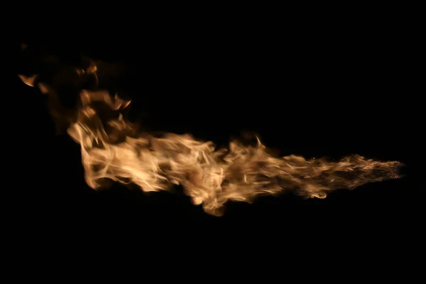 Φωτιά φλόγες σε μαύρο φόντο. — Φωτογραφία Αρχείου
