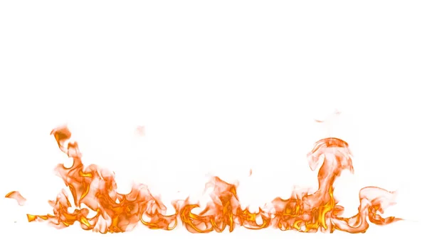 Fire flames isolated on white background — Stock Photo, Image