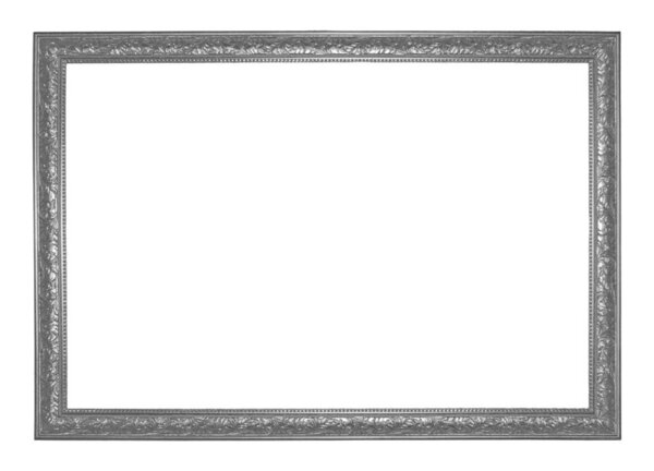 Silver Frame Isolated on white background