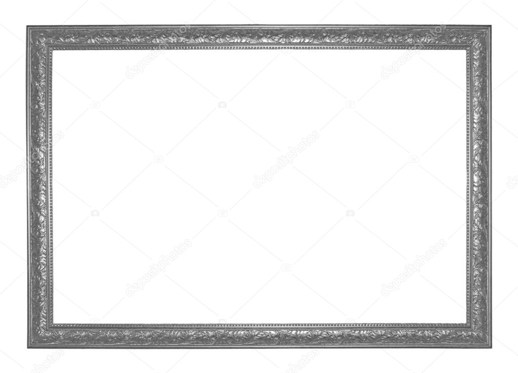 Silver Frame Isolated on white background