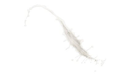 Beyaz arka planda izole edilmiş süt ya da krema damlası