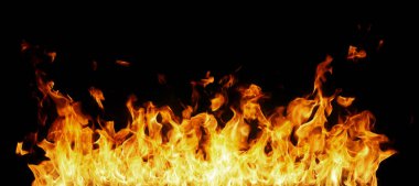 alevler siyah arkaplanda