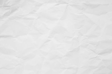 Temiz beyaz kağıt, kırışık, soyut arka plan.
