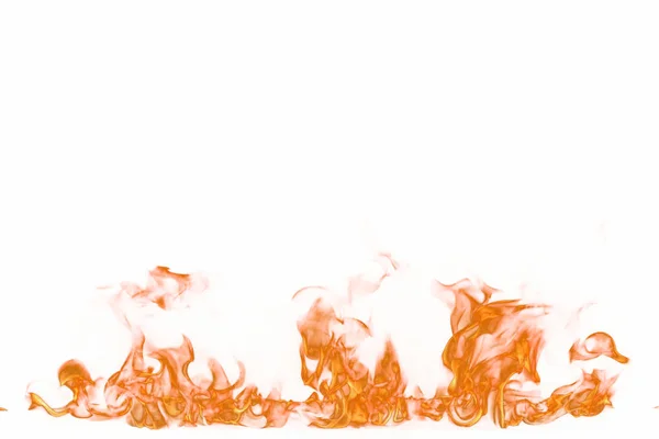 Φωτιά φλόγες απομονωμένες σε λευκό φόντο — Φωτογραφία Αρχείου