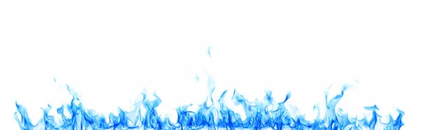 Modrý plamen na bílém pozadí. — Stock fotografie