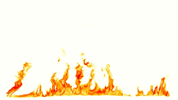 Brand vlammen geïsoleerd op witte achtergrond. — Stockfoto