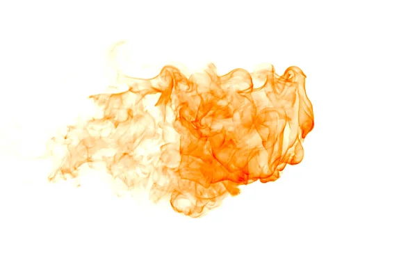 Ohnivý plamen izolovaný na bílém pozadí. — Stock fotografie