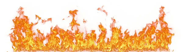 Brand vlammen geïsoleerd op witte achtergrond — Stockfoto