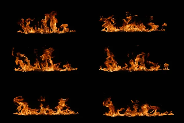 alevler siyah arkaplanda.