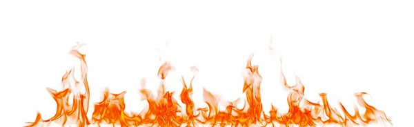 Fire flames isolated on white background. — Stock Photo, Image