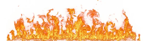Tűz lángok elszigetelt fehér háttér — Stock Fotó