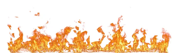 Fire flames isolated on white background — Stock Photo, Image