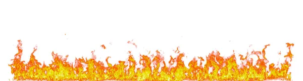 Požární plameny izolované na bílém pozadí. — Stock fotografie