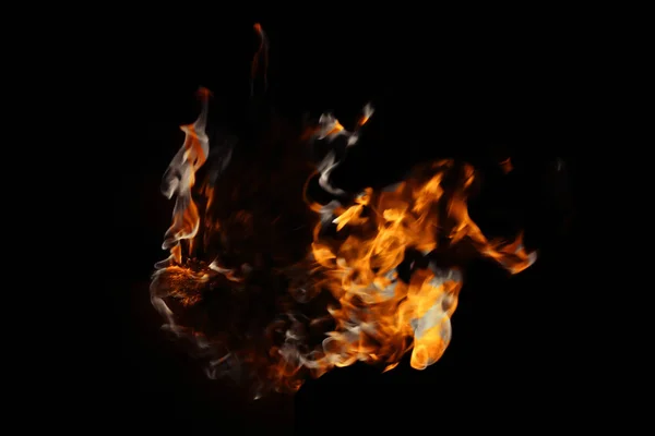 Flame on a black background. — Stock Photo, Image