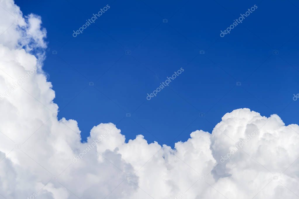 Partly cloudy sky