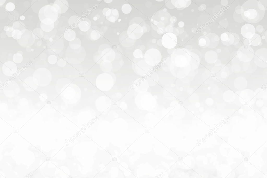 White bokeh on the abstract background of the New Year Christmas