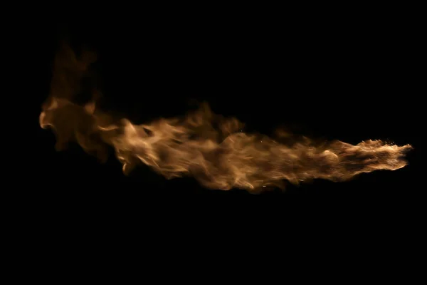 Fire flames on black background. — Stock Photo, Image