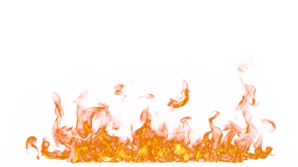 Fire flames isolated on white background — Stock Photo, Image