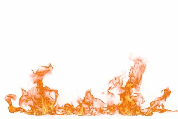 Fire flames isolated on white background — Stock Photo, Image