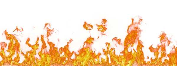Llamas de fuego aisladas sobre fondo blanco — Foto de Stock