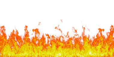 Fire flames isolated on white background. clipart